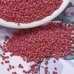 Perline miyuki delica, cilindro, perline giapponesi, 11/0, (db0874) opaco opaco rosso ab, 1.3x1.6mm, Foro: 0.8 mm, circa 10000pcs/scatola, 50 g / borsa