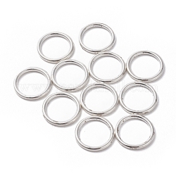 Anelli di collegamento in plastica ccb, anello, colore argento placcato, 18x2 mm, diametro interno: 13.5 mm