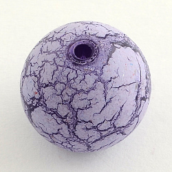 塗装アクリルラウンドビーズ  紫色のメディア  20mm  穴：3mm  約114個/500g