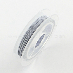 Tiger Tail Wire, Nylon-coated Stainless Steel, WhiteSmoke, 0.38mm, about 32.8 Feet(10m)/roll
