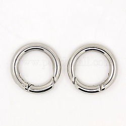 201 Stainless Steel Spring Gate Rings, O Rings, Stainless Steel Color, 20x3.5mm