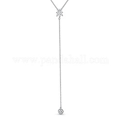 Ожерелья с каскадной подвеской из стерлингового серебра 925 пробы с изображением листьев крошечного песка, серебряные, 20.18 дюйм