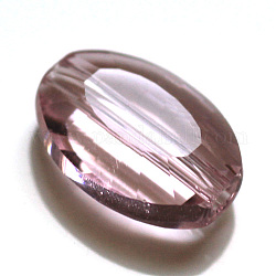 Imitation österreichischen Kristallperlen, Klasse aaa, facettiert, Oval, rosa, 9.5x6x3 mm, Bohrung: 0.7~0.9 mm