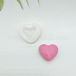Heart DIY Candle Silicone Molds, for Valentine's Day, Resin Casting Molds, For UV Resin, Epoxy Resin Jewelry Making, White, 3.9x4.3x2.5cm