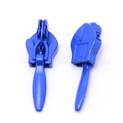 Hierro invisible cremallera tirador deslizador cabeza, para ropa accesorios de costura de diy, azul real, 2.5x0.88x0.6 cm