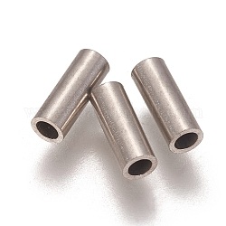 Perlas de tubo de 304 acero inoxidable, color acero inoxidable, 8x3mm, agujero: 2 mm