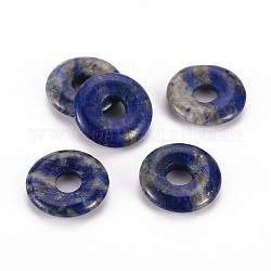 Naturales lapis lazuli colgantes, donut / pi disc, 18x4.5~5.5mm, agujero: 5.5 mm