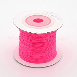 Hilo de nylon, de color rosa oscuro, 0.4mm, alrededor de 109.36 yarda (100 m) / rollo