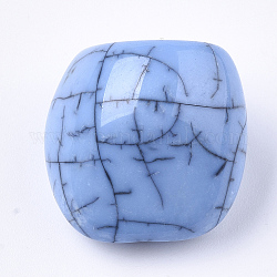 Resin Beads, Imitation Turquoise, Nuggets, Cornflower Blue, 23x21x15mm, Hole: 2mm