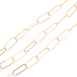 Revestimiento al vacío 304 cadena portacables de acero inoxidable, soldada, con carrete, dorado, 20x8x1mm, 5 m / rollo, 16.4 pie (5 m) / rollo