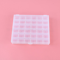 Ящики для хранения полипропилена (пп), ящик для хранения шпульки для швейной машины, прозрачные, 11.8x14.2x3.1 см, 36 отсеков