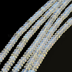Rondelle Opalite Perlenstränge, 6~7x3~4 mm, Bohrung: 1 mm, ca. 124 Stk. / Strang, 15.7 Zoll