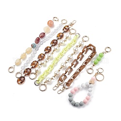 Bag Strap, with Resin, Wood, Acrylic, Gemstone, for Bag Replacement Accessories, Mixed Color, 13.5~47x1.55~2.7x1.55~2.6cm, Hole: 24.5mm