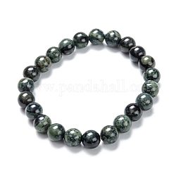 Braccialetti di perline elasticizzati di diaspro kambaba naturale, tondo, diametro interno: 2-1/8 pollice (5.5 cm), perline: 8~9 mm
