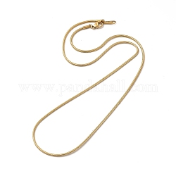 Ionenplattierung (IP) 304 runde Schlangenkette aus Edelstahl für Damen, echtes 14k vergoldet, 20.31 Zoll (51.6 cm)