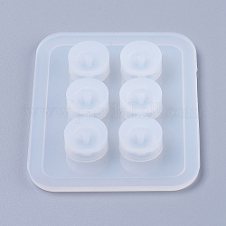 Moldes de silicona de cuentas, moldes de resina, para resina uv, fabricación de joyas de resina epoxi, ábaco, blanco, 7.2x5.9x1 cm, interior: 12 mm