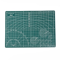 PVC製カッティングマットパッド  デスクトップ細かい手作り作業革工芸縫製diyパンチボード  ティール  30x22x0.2cm