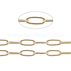 Placcatura ionica (ip) 304 catene a graffetta in acciaio inossidabile, saldato, con la bobina, oro, 4.8x2.5x0.5mm, circa 32.8 piedi (10 m)/rotolo