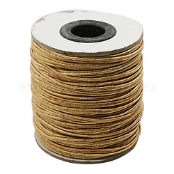 Nylon Thread, Nylon Jewelry Cord for Custom Woven Jewelry Making, Dark Goldenrod, 2mm, about 50yards/roll(150 feet/roll)