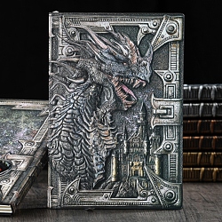 Блокнот из тисненой искусственной кожи 3d, журнал с рисунком дракона a5, для школьных канцелярских принадлежностей, многоцветные, 215x145 мм