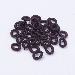 Perles de corde en nylon, anneau, brun, 6~6.5x1.5mm, trou: 3.5 mm, environ 93~98 PCs / sachet 