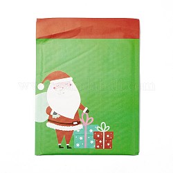 Bolsas de papel kraft y sobres de burbujas de plástico, bolsa autoadhesiva, tema de la Navidad, Rectángulo, santa claus, 27.5x21x0.35 cm