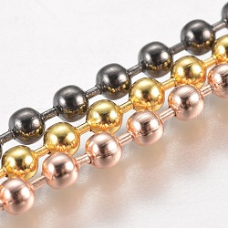 Acier inoxydable balle création de collier de chaîne , couleur mixte, 28 pouce (71.5 cm), 2.5mm