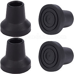 Gorgecraft 4 pz antiscivolo in gomma bastone da passeggio accessori footpad, nero, 31.5x33.5mm, diametro interno: 14mm, 4pcs/scatola