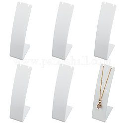 Muestra de acrílico collar, blanco, 4.35x2.95x10.95 cm