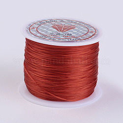 Filo di cristallo elastico piatto, filo per perline elastico, per realizzare bracciali elastici, rosso scuro, 0.5mm, circa 49.21 iarde (45 m)/rotolo