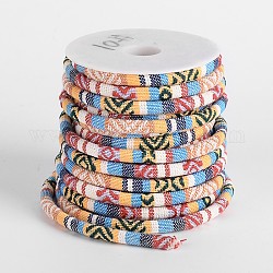 Ethnic Cord Polyester Cords, Colorful, 7x5mm, 10yards/roll