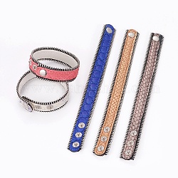 Bracelets en cuir de serpent, couleur mixte, 8-5/8 pouce (21.9 cm)