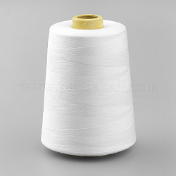 Polyester Nähgarne, für Tuch oder diy Handwerk, weiß, 0.1 mm, ca. 7000 Yards / Rolle