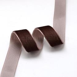 5/8 inch Single Face Velvet Ribbon, Coconut Brown, 5/8 inch(15.9mm), about 25yards/roll(22.86m/roll)