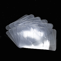 Cartes d'affichage de pince à cheveux en plastique, rectangle, clair, 7x8.5 cm
