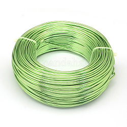 Fil d'aluminium rond, fil d'artisanat en métal pliable, pour la fabrication artisanale de bijoux bricolage, pelouse verte, 10 jauge, 2.5mm, 35m/500g (114.8 pieds/500g)