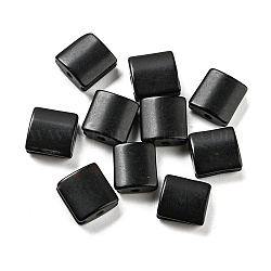 Cuentas de obsidiana naturales, cuadrado, 10x9.5~10x4.5~5mm, agujero: 1.8 mm