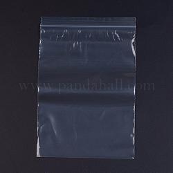 Bolsas de plástico con cierre de cremallera, bolsas de embalaje resellables, sello superior, bolsa autoadhesiva, Rectángulo, blanco, 24x16 cm, espesor unilateral: 2.7 mil (0.07 mm), 100 unidades / bolsa
