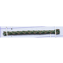 Geflochtenen Lederband, gefärbt, grün, 3 mm, 100 Yards / Bündel (300 Fuß / Bündel)