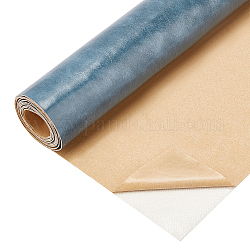 Tissu auto-adhésif en cuir pu, rectangle, dark cyan, 135x30x0.1 cm