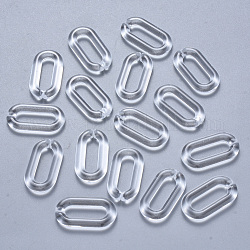 Anneaux de liaison acryliques transparents, connecteurs à liaison rapide, pour la fabrication de chaînes de câble de bijoux, ovale, clair, 20.5x11x3mm, diamètre intérieur: 13.5x4 mm, environ 1200 pcs/500 g