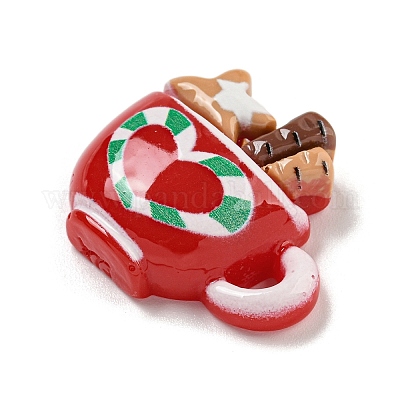 Cabochons décodés en résine opaque de Noël&nbsp;RESI-U006-04A-1