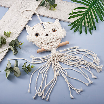 Wholesale Owl Cotton Rope & Wood Beads Wind Chime Kit 
