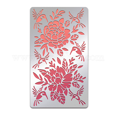 Wood Burning Stencil Flowers Stainless Steel Metal Stencils Template