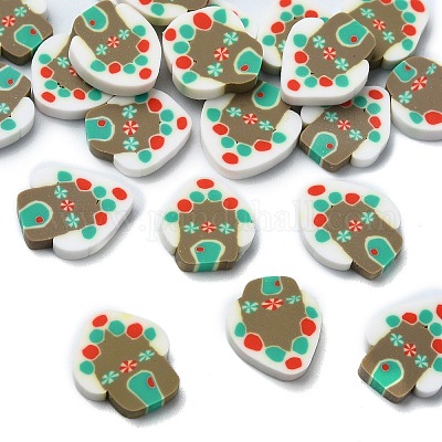 Thème de noël cabochons en pâte polymère faits à la main&nbsp;CLAY-M005-20-1