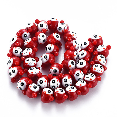 Chapelets de perles vernissées manuelles&nbsp;LAMP-S194-021F-1