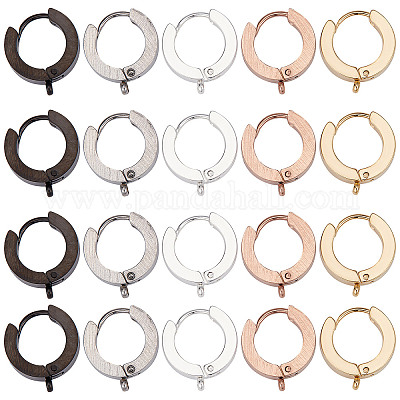 Wholesale SUNNYCLUE 1 Box 20Pcs 5 Colors Leverback Earring Hooks Gold  Huggie Earrings French Lever Back Tiny Hoop Earrings with Open Loop  Earwires for Jewellery Making Women DIY Crafts Crochet Stitch Markers 