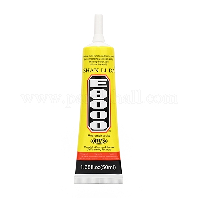 E8000 Adhesive Glue, Medium Viscosity, Multi-Purpose Adhesive Self-Leveling  Formula, suitable for DIY Jewelry Making, Clothes Patching, Yellow