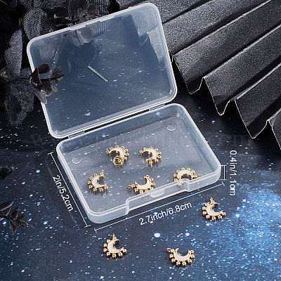 Wholesale Beebeecraft 8Pcs/Box Star of David Charms Clear Cubic