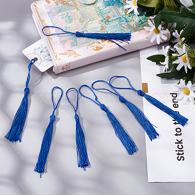 100Pcs Bookmark Tassels Silky Handmade Soft Craft Tassels with Loops for  DIY Crafts Jewelry Making Bookmarks